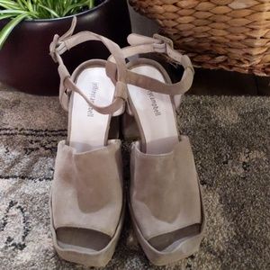 Jeffery Campbell suede open toe heel